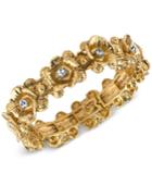 2028 Gold-tone Floral Stretch Bracelet
