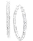 Victoria Townsend Diamond Inside-out Hoop Earrings (1/2 Ct. T.w.) In Sterling Silver Or 18k Gold-plated Sterling Silver