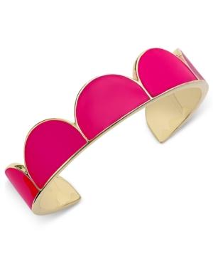 Kate Spade New York Gold-tone Pink Enamel Cuff Bracelet