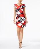 Nine West Printed Cap-sleeve Dress