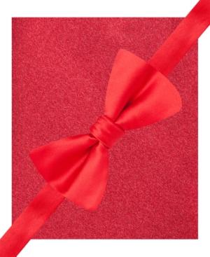 Alfani Men's Red Bow Tie & Silk Pocket Square Set, Only At Macy's