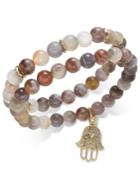 Inc International Concepts Gold-tone 2-pc. Semi-precious Beaded Stretch Bracelet