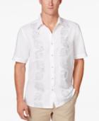Tasso Elba Men's Embroidered Leaf Shirt, Only At Macy's