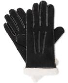 Isotoner Signature Moccasin Stitch Suede Gloves