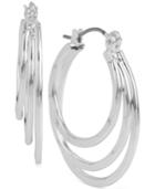 Robert Lee Morris Soho Silver-tone Triple Layer Hoop Earrings