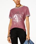 Rebellious One Juniors' Celestial Graphic Ringer T-shirt