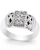 Diamond Statement Ring (1/10 Ct. T.w.) In Sterling Silver