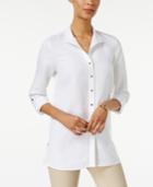 Jm Collection Wing-collar Roll-tab Shirt, Only At Macy's