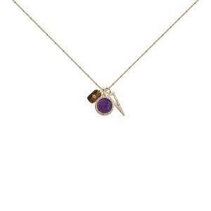 Kitsch Guiding Gems Amethyst Cluster Charms Boxed Necklace