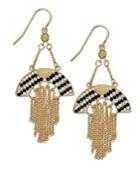 Sis By Simone I Smith 18k Gold Over Sterling Silver Earrings, Black And White Crystal Cascading Dangle Earrings