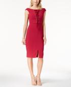 Jax Off-the-shoulder Lace-up Dress