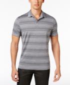 Alfani Men's Tech Striped Polo, Only At Macy's