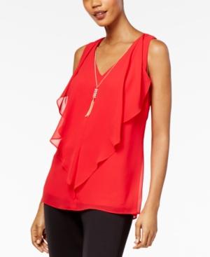 Thalia Sodi Ruffled Ladder-back Top, Created For Macy's