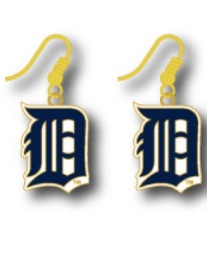 Aminco Detroit Tigers Logo Drop Earrings