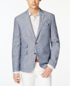Bar Iii Men's Indigo Chambray Slim-fit Sport Coat, Only At Macy's