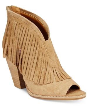Dolce By Mojo Moxy Tabby Fringe Booties Women's Shoes