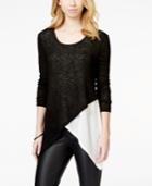 Bar Iii Colorblocked Asymmetrical Snit Top, Only At Macy's