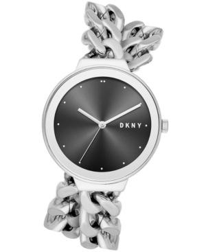 Dkny Women's Astoria Stainless Steel Double Wrap Chain Bracelet Watch 38mm, Created For Macy's