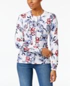 Karen Scott Print Cardigan, Only At Macy's