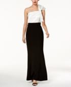 Vince Camuto Colorblocked Bow Gown