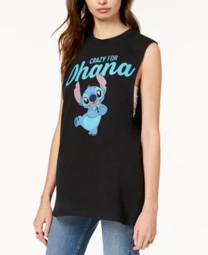 Hybrid Juniors' Cotton Stitch Graphic Muscle T-shirt