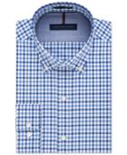 Tommy Hilfiger Big And Tall Non-iron Blue Dawn Check Dress Shirt