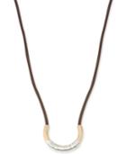 Robert Lee Morris Soho Two-tone Leather Wire-wrapped Necklace