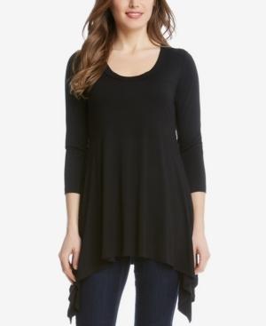 Karen Kane Scoop-neck Handkerchief-hem Top