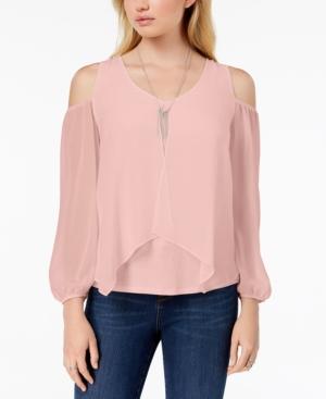 Bcx Juniors' Cold-shoulder Contrast Top