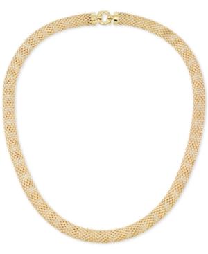 Textured Mesh Necklace In 14k Gold