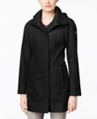 Calvin Klein Asymmetric-zip Hooded Walker Raincoat