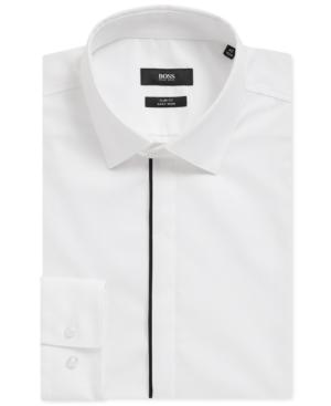 Boss Men's Slim-fit Piped Cotton Dress Shirt
