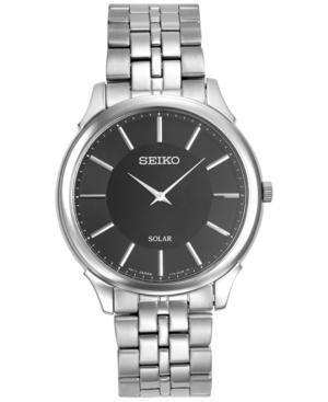 Seiko Men's Solar Slimline Stainless Steel Bracelet Watch 39mm Sup865