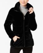 I.n.c. Velvet Puffer Coat, Created For Macy's