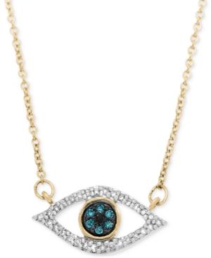 Wrapped In Love Diamond Evil-eye Pendant Necklace (1/6 Ct. T.w.) In 10k Gold, Only At Macy's