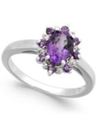 Amethyst (1 Ct. T.w.) & Diamond Accent Ring In 14k White Gold