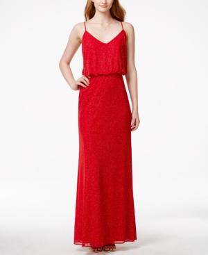 Blondie Nites Juniors' Glitter Blouson Gown
