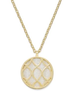 Charter Club Gold-tone Shell-look Filigree Pendant Necklace, Created For Macy's