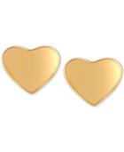 T Tahari Gold-tone Heart Stud Earrings