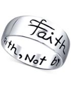 Engraved Faith Ring In Sterling Silver