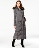 Jones New York Faux-fur-trim Down Quilted Maxi Coat