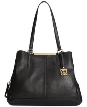 Giani Bernini Pebble Leather Tip Swagger Satchel