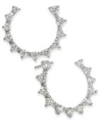 Diamond Front & Back Hoop Earrings (3/4 Ct. T.w.) In 14k White Gold