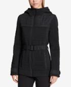Dkny Micro-pleated Belted Coat