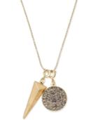 Inc International Concepts Gold-tone Pave Charm Pendant Necklace, Only At Macy's