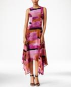 Bar Iii Printed Asymmetrical Midi Dress, Only At Macy's