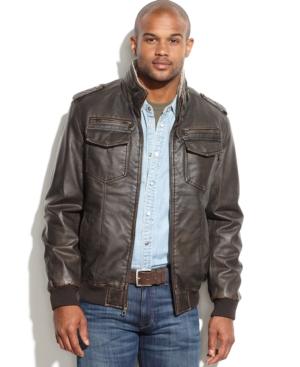 Tommy Hilfiger Faux-leather Military Bomber