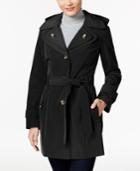 London Fog Hooded Layered-collar Trench Coat