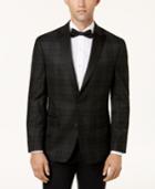 Ryan Seacrest Distinction Men's Slim-fit Gray Tartan Dinner Jacket, Created For Macy's