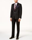 Ben Sherman Men's Slim-fit Charcoal Pinstripe Comfort Stretch Suit